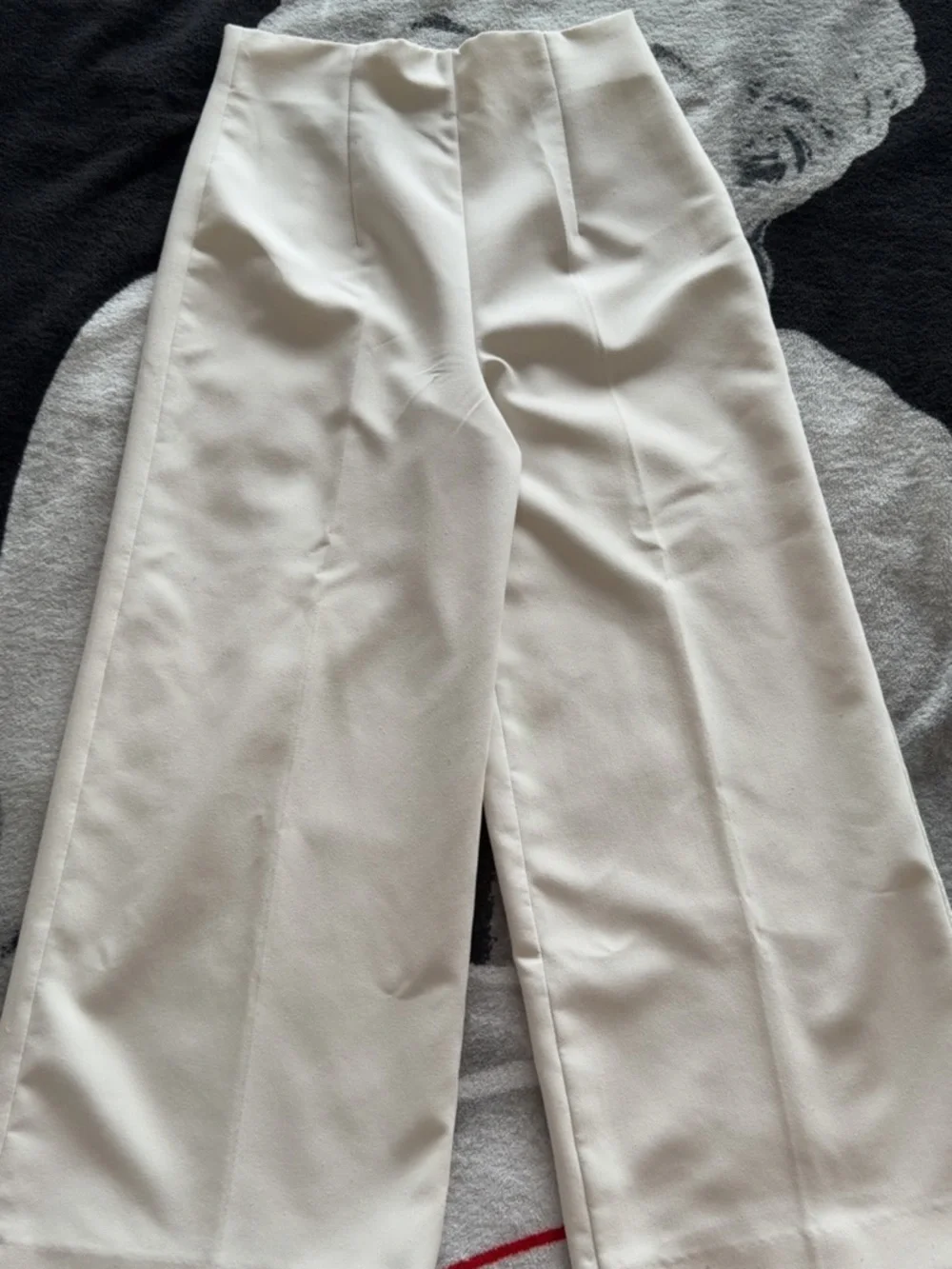 Zara Wide Leg Jumpsuit Pants in Off-White/Cream - Picture 2 of 4